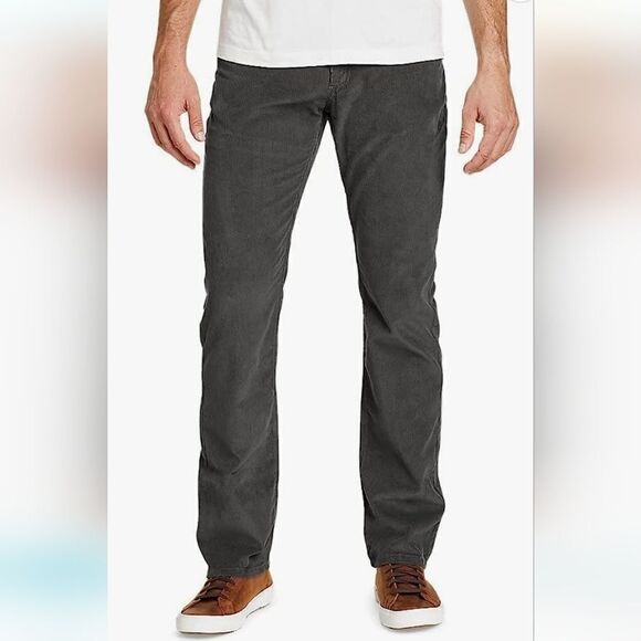 Eddie Bauer Corduroy Grey Straight Pants 35x30 - Picture 1 of 6